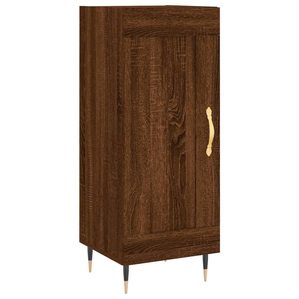 Dressoir 34,5X34X90 Cm Bewerkt Hout Bruin Eikenkleur