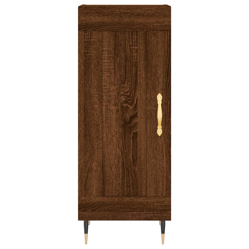 Dressoir 34,5X34X90 Cm Bewerkt Hout Bruin Eikenkleur