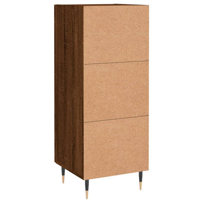 Dressoir 34,5X34X90 Cm Bewerkt Hout Bruin Eikenkleur