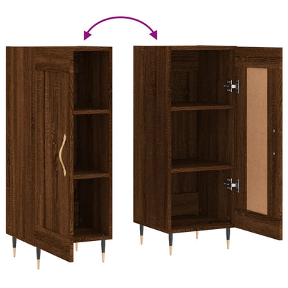 Dressoir 34,5X34X90 Cm Bewerkt Hout Bruin Eikenkleur
