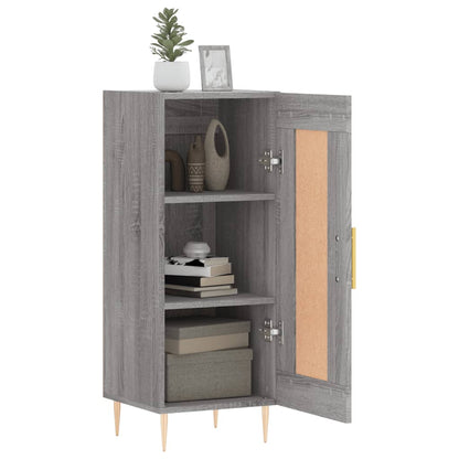 Dressoir 34,5X34X90 Cm Bewerkt Hout Grijs Sonoma Eikenkleurig