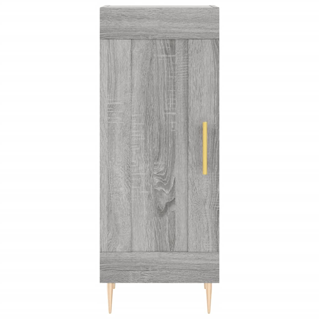 Dressoir 34,5X34X90 Cm Bewerkt Hout Grijs Sonoma Eikenkleurig