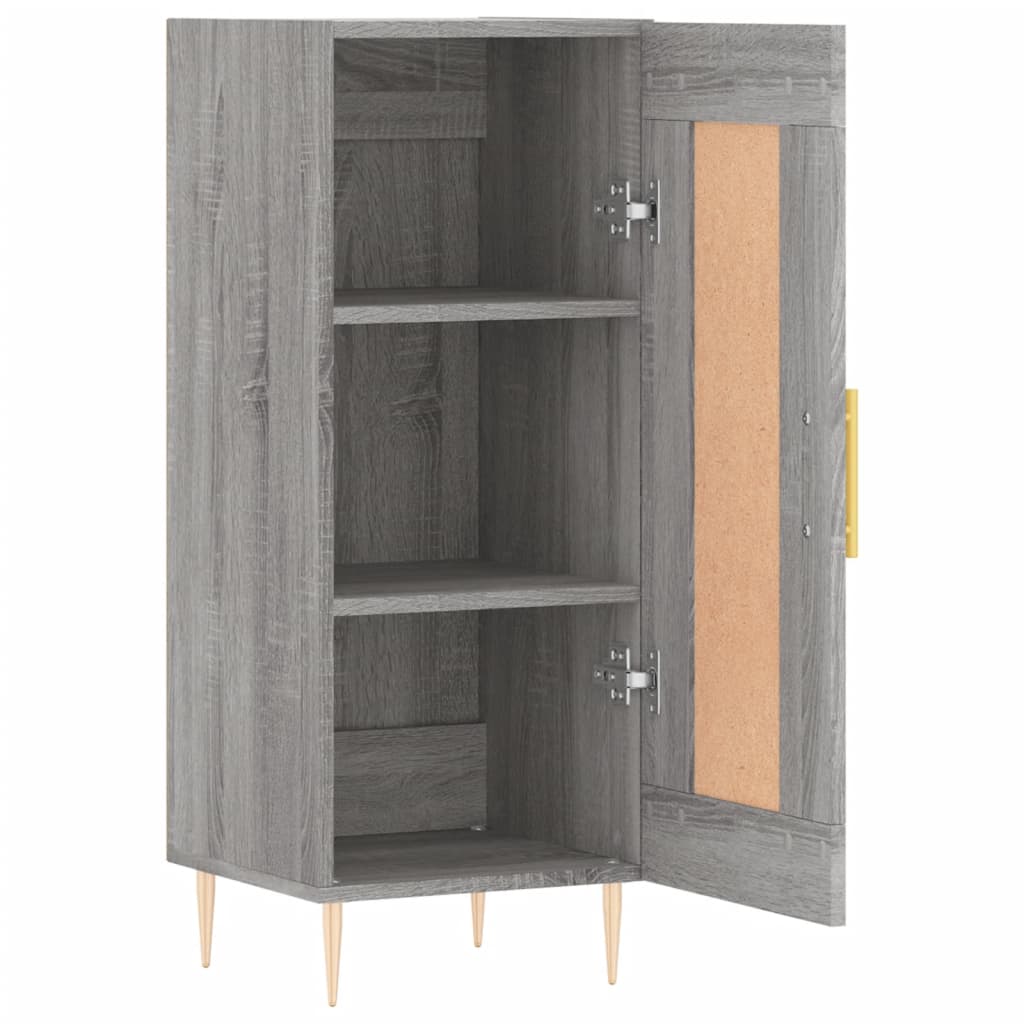 Dressoir 34,5X34X90 Cm Bewerkt Hout Grijs Sonoma Eikenkleurig