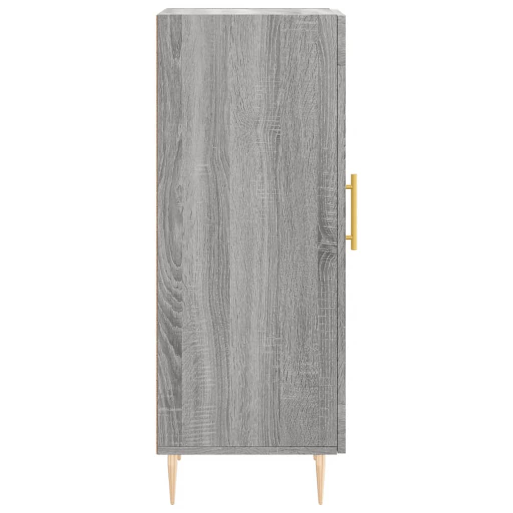 Dressoir 34,5X34X90 Cm Bewerkt Hout Grijs Sonoma Eikenkleurig