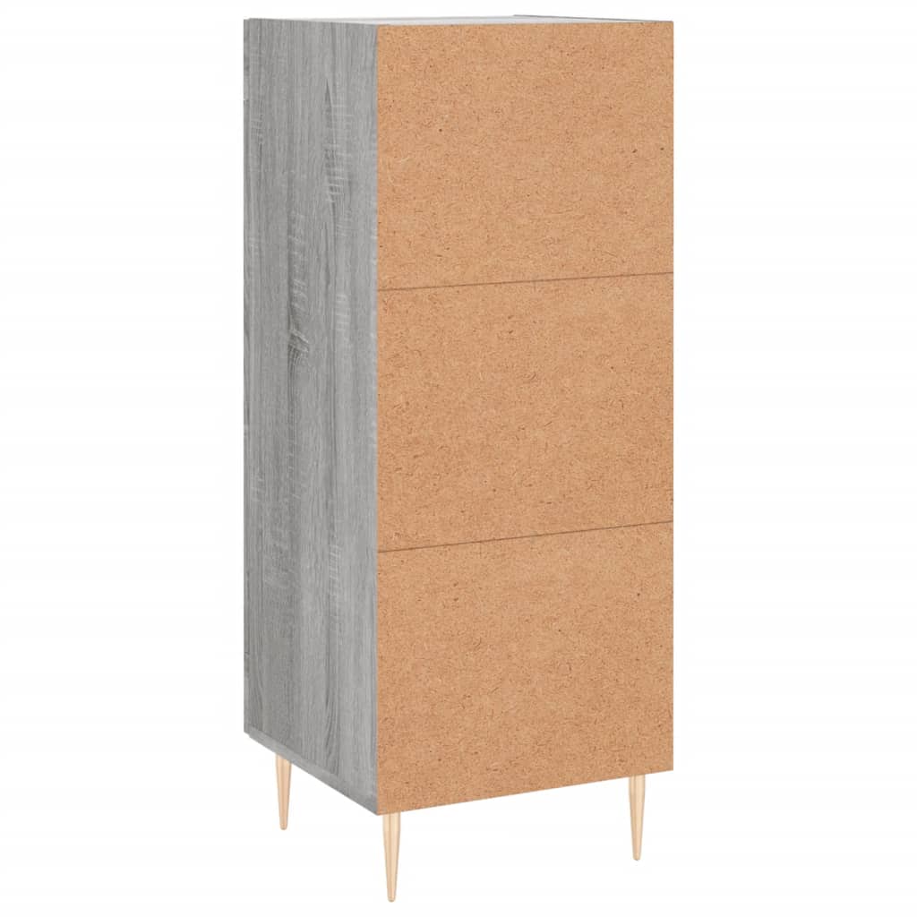 Dressoir 34,5X34X90 Cm Bewerkt Hout Grijs Sonoma Eikenkleurig
