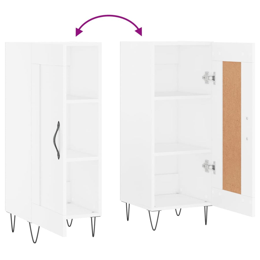 Dressoir 34,5x34x90 cm bewerkt hout wit