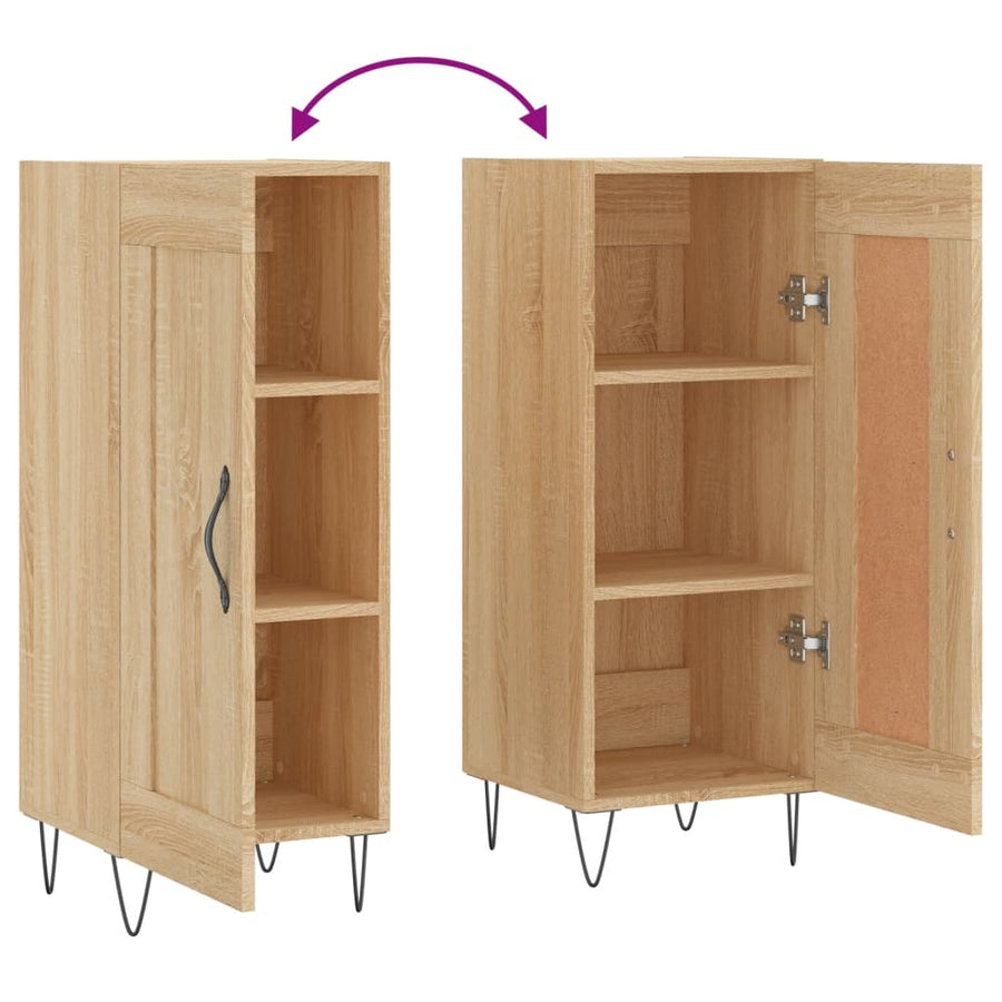 Dressoir 34,5X34X90 Cm Bewerkt Hout Sonoma eiken