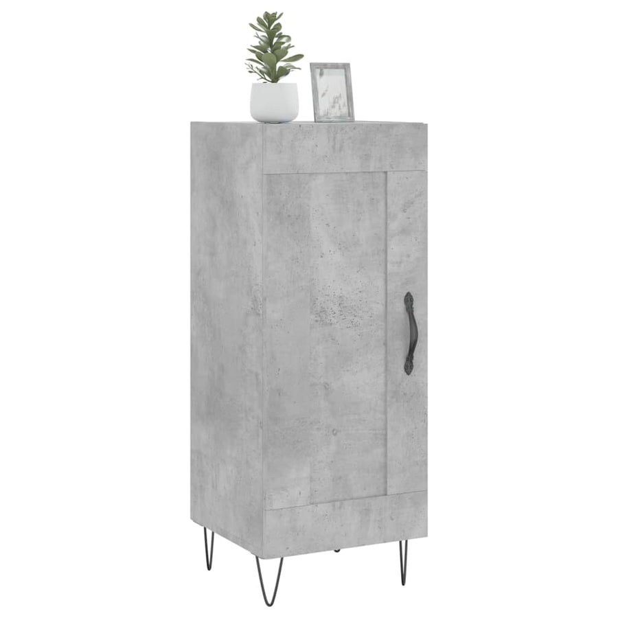 Dressoir 34,5X34X90 Cm Bewerkt Hout Betongrijs