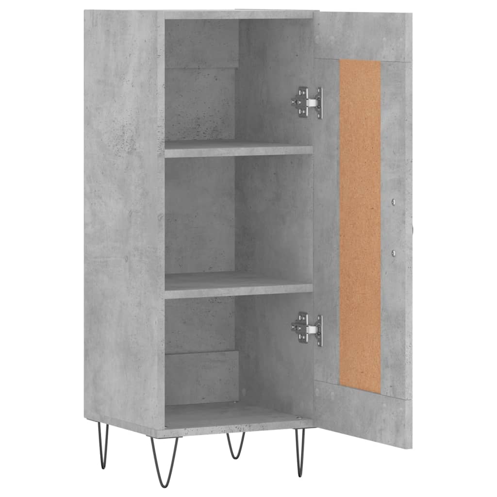 Dressoir 34,5X34X90 Cm Bewerkt Hout Betongrijs