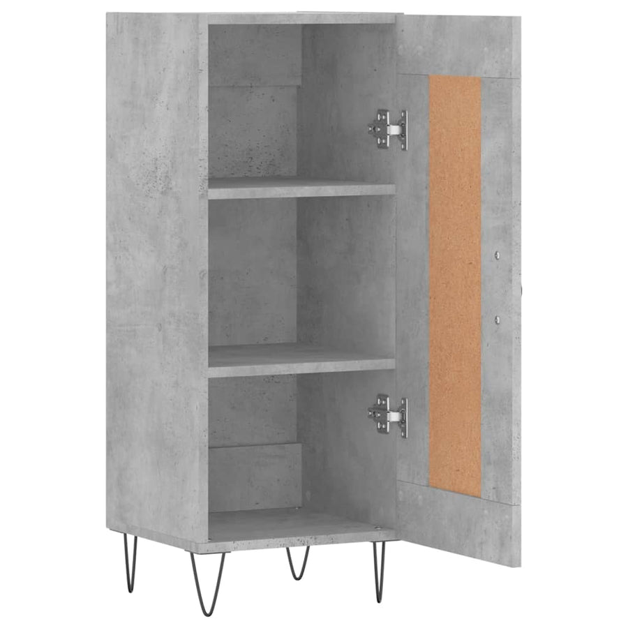 Dressoir 34,5X34X90 Cm Bewerkt Hout Betongrijs