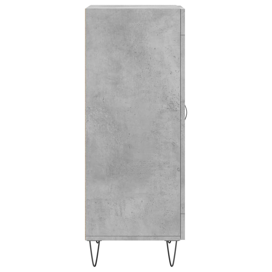 Dressoir 34,5X34X90 Cm Bewerkt Hout Betongrijs