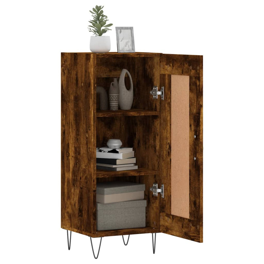 Dressoir 34,5X34X90 Cm Bewerkt Hout Gerookt Eiken