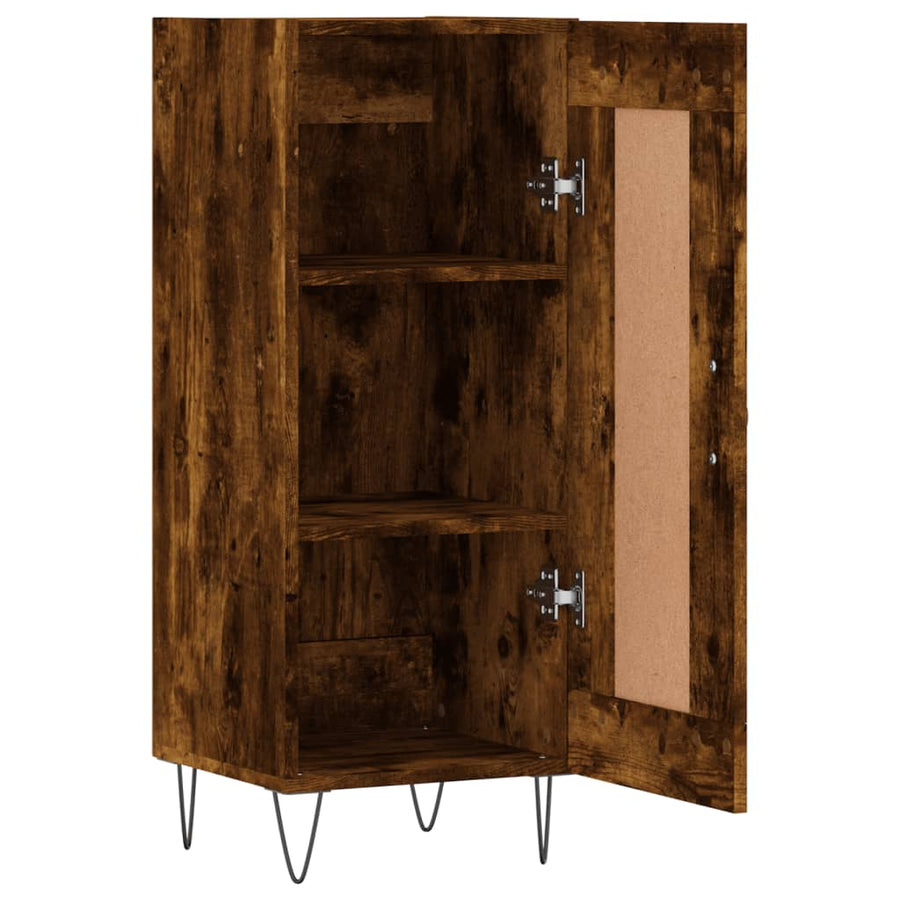 Dressoir 34,5X34X90 Cm Bewerkt Hout Gerookt Eiken