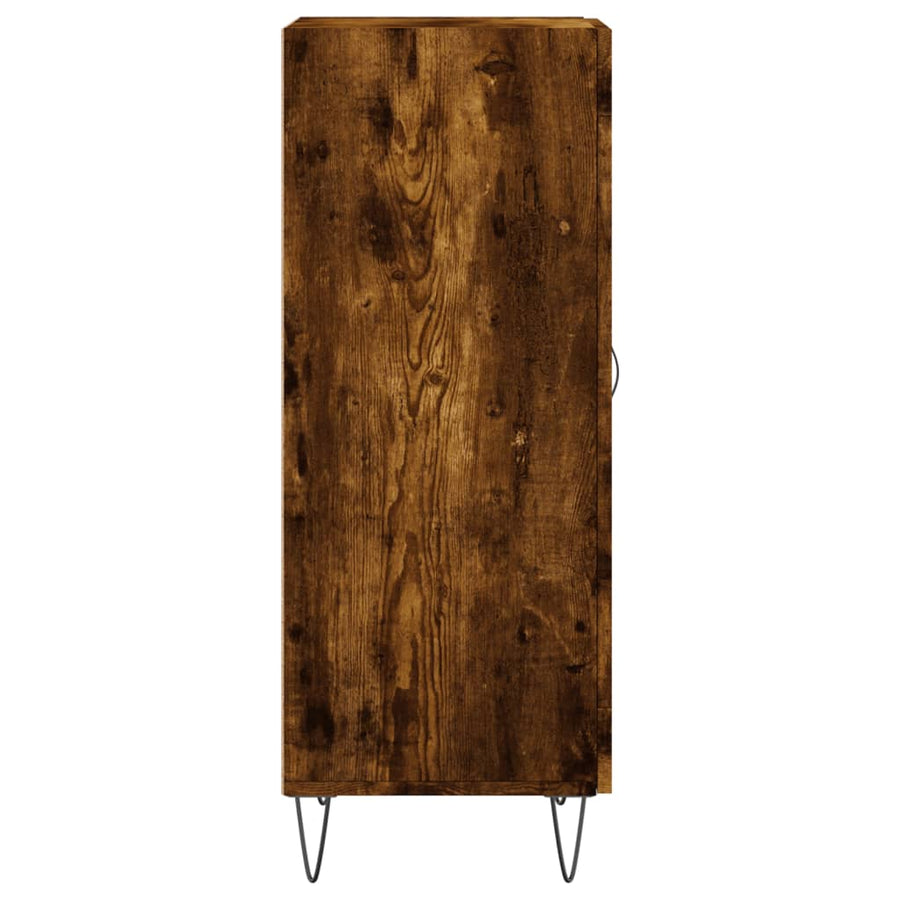 Dressoir 34,5X34X90 Cm Bewerkt Hout Gerookt Eiken