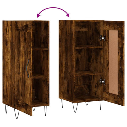 Dressoir 34,5X34X90 Cm Bewerkt Hout Gerookt Eiken