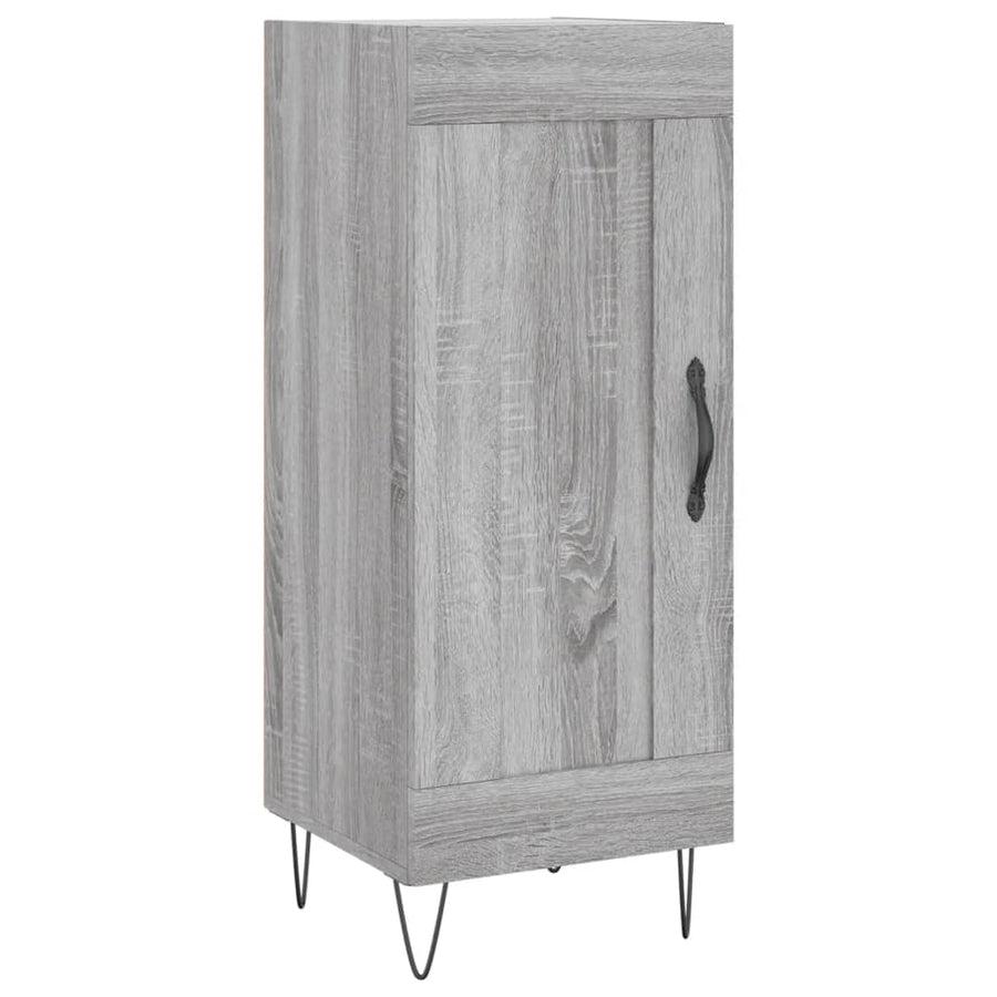 Dressoir 34,5X34X90 Cm Bewerkt Hout Grijs Sonoma Eikenkleurig