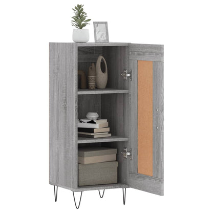 Dressoir 34,5X34X90 Cm Bewerkt Hout Grijs Sonoma Eikenkleurig