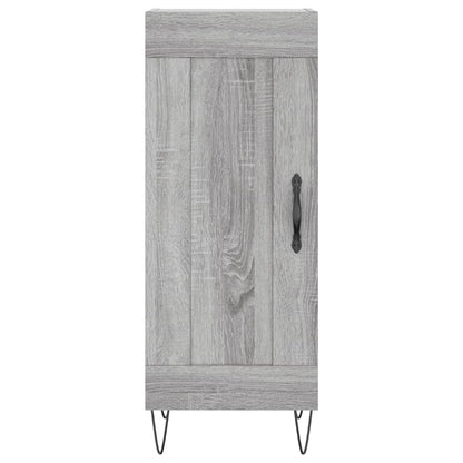 Dressoir 34,5X34X90 Cm Bewerkt Hout Grijs Sonoma Eikenkleurig