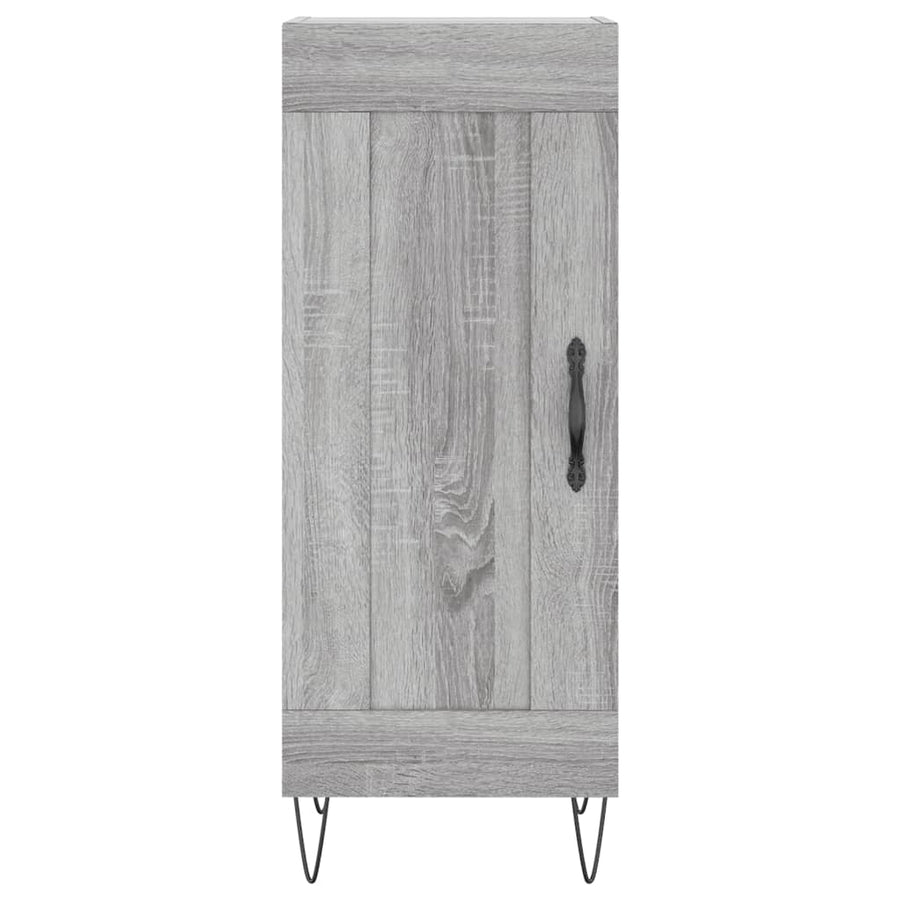Dressoir 34,5X34X90 Cm Bewerkt Hout Grijs Sonoma Eikenkleurig
