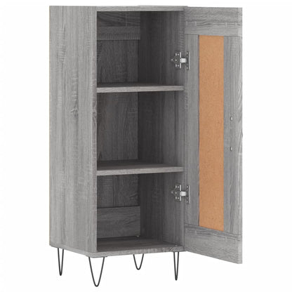 Dressoir 34,5X34X90 Cm Bewerkt Hout Grijs Sonoma Eikenkleurig