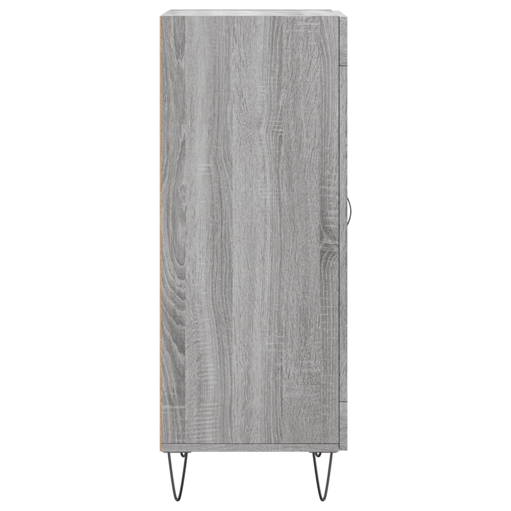 Dressoir 34,5X34X90 Cm Bewerkt Hout Grijs Sonoma Eikenkleurig
