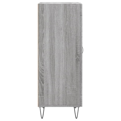 Dressoir 34,5X34X90 Cm Bewerkt Hout Grijs Sonoma Eikenkleurig