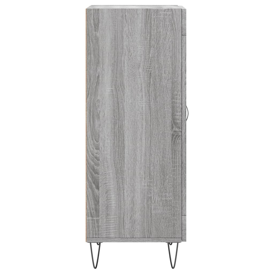 Dressoir 34,5X34X90 Cm Bewerkt Hout Grijs Sonoma Eikenkleurig