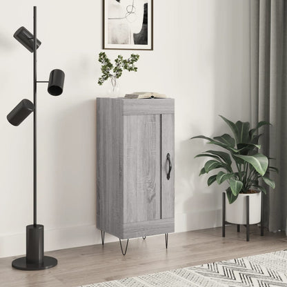 Dressoir 34,5X34X90 Cm Bewerkt Hout Grijs Sonoma Eikenkleurig