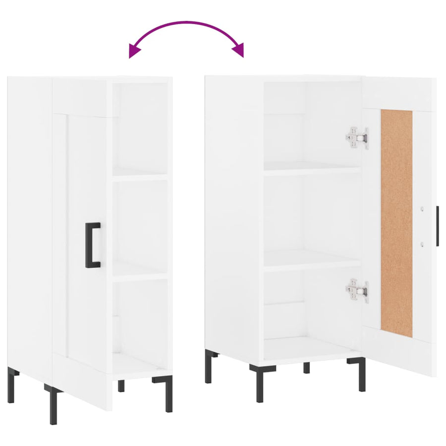 Dressoir 34,5X34X90 Cm Bewerkt Hout Wit