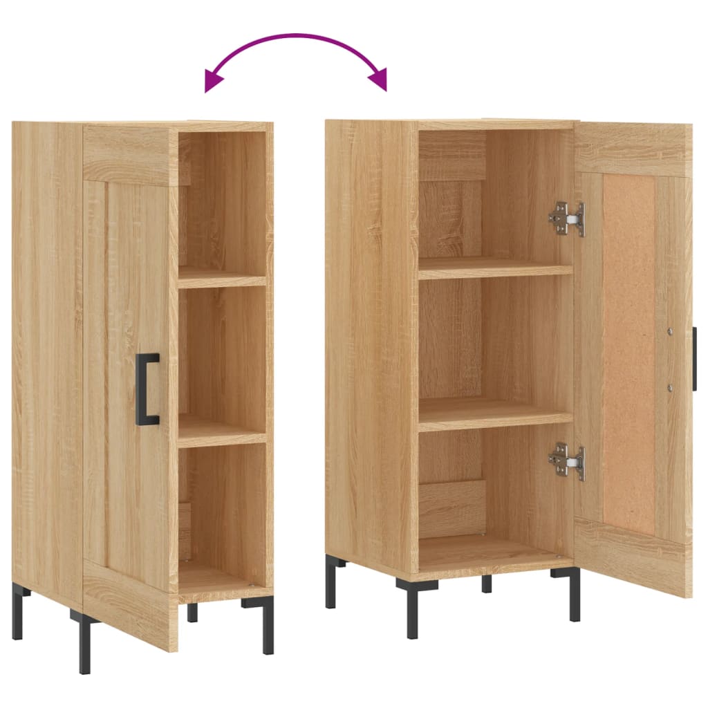 Dressoir 34,5X34X90 Cm Bewerkt Hout Sonoma Eiken