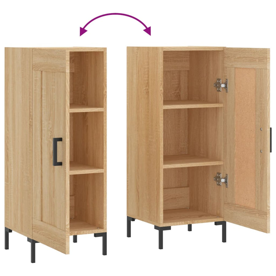 Dressoir 34,5X34X90 Cm Bewerkt Hout Sonoma Eiken