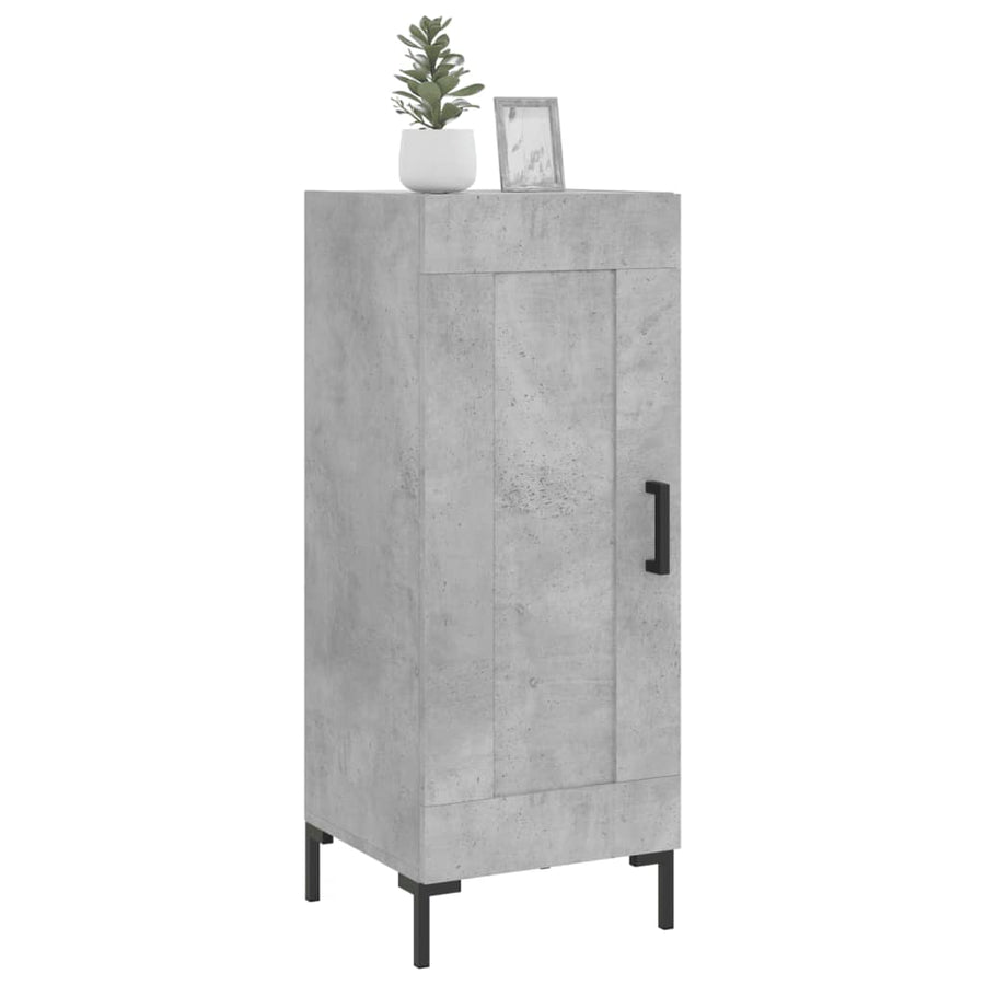 Dressoir 34,5X34X90 Cm Bewerkt Hout Betongrijs