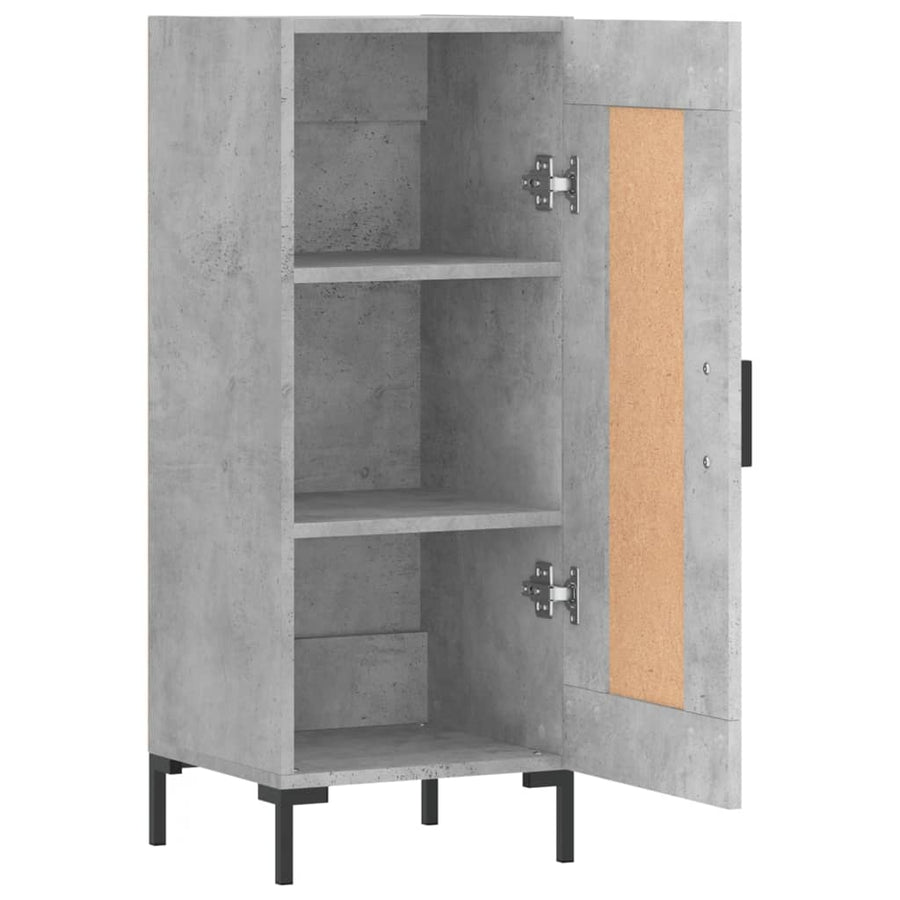 Dressoir 34,5X34X90 Cm Bewerkt Hout Betongrijs