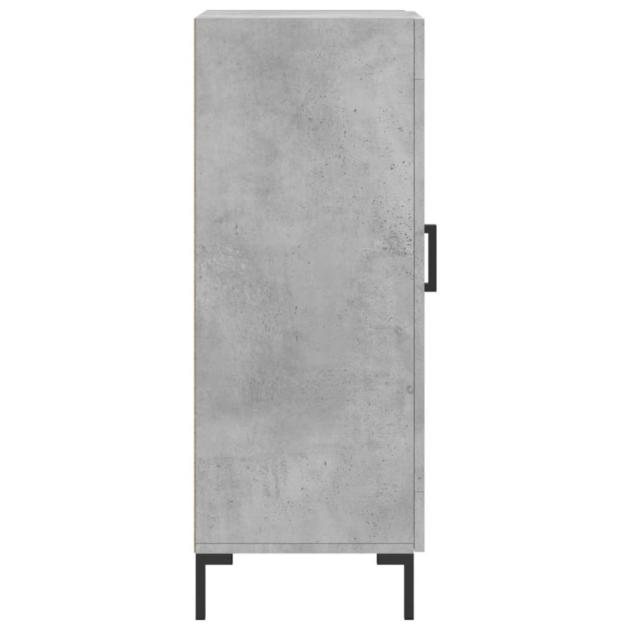 Dressoir 34,5X34X90 Cm Bewerkt Hout Betongrijs