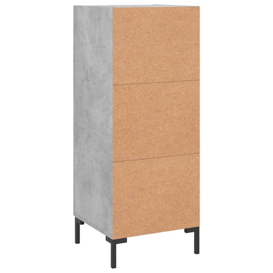 Dressoir 34,5X34X90 Cm Bewerkt Hout Betongrijs