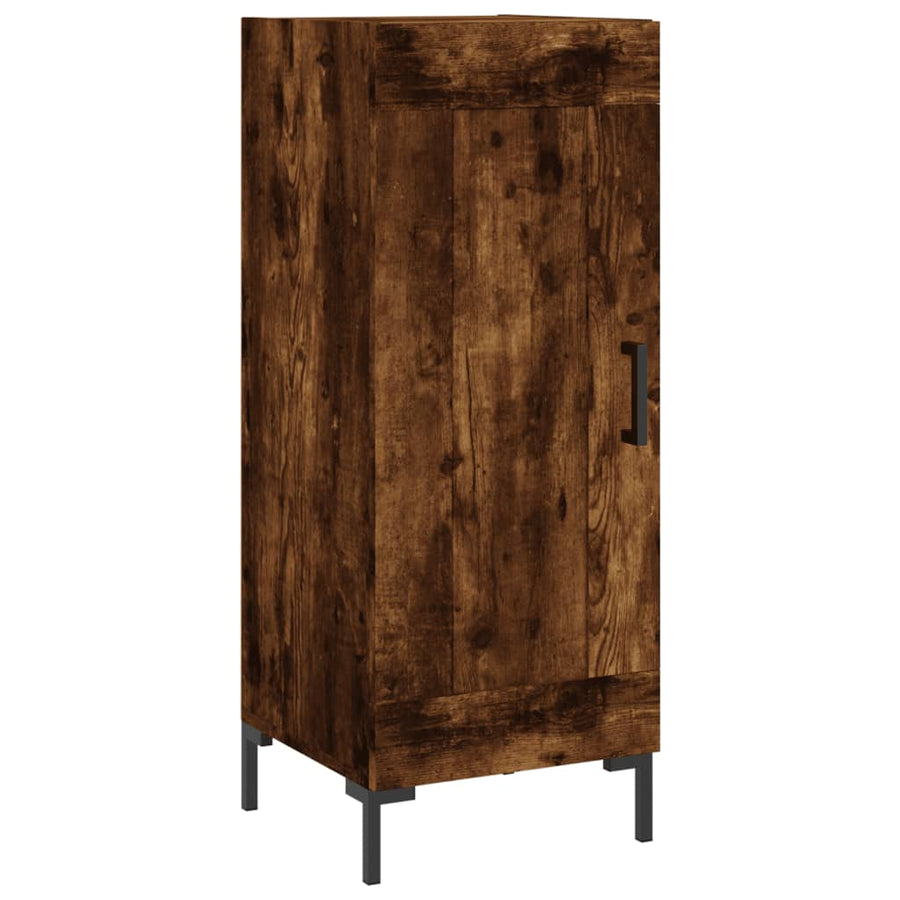 Dressoir 34,5X34X90 Cm Bewerkt Hout Gerookt Eiken
