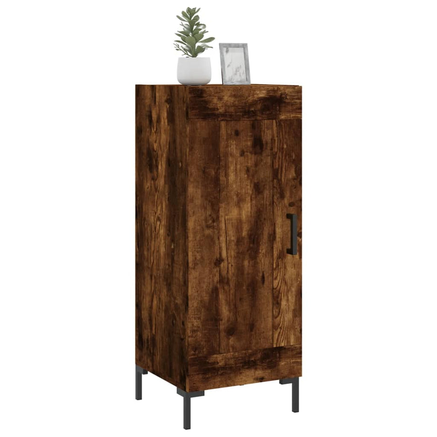 Dressoir 34,5X34X90 Cm Bewerkt Hout Gerookt Eiken