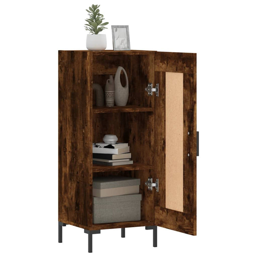 Dressoir 34,5X34X90 Cm Bewerkt Hout Gerookt Eiken