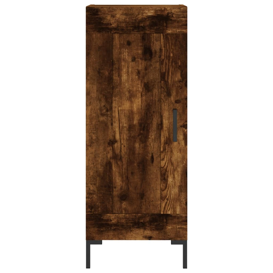 Dressoir 34,5X34X90 Cm Bewerkt Hout Gerookt Eiken