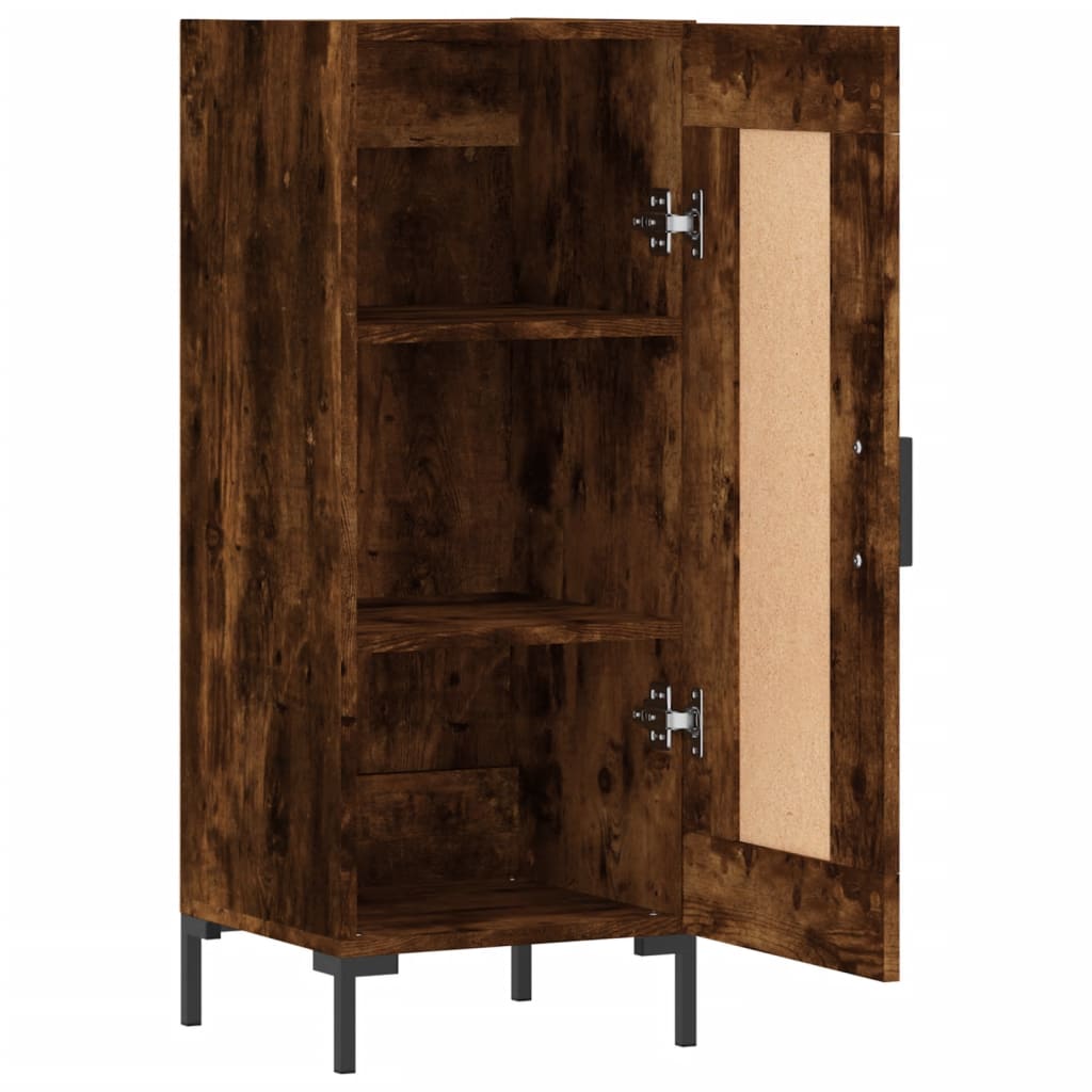 Dressoir 34,5X34X90 Cm Bewerkt Hout Gerookt Eiken