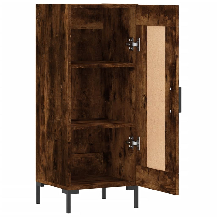 Dressoir 34,5X34X90 Cm Bewerkt Hout Gerookt Eiken