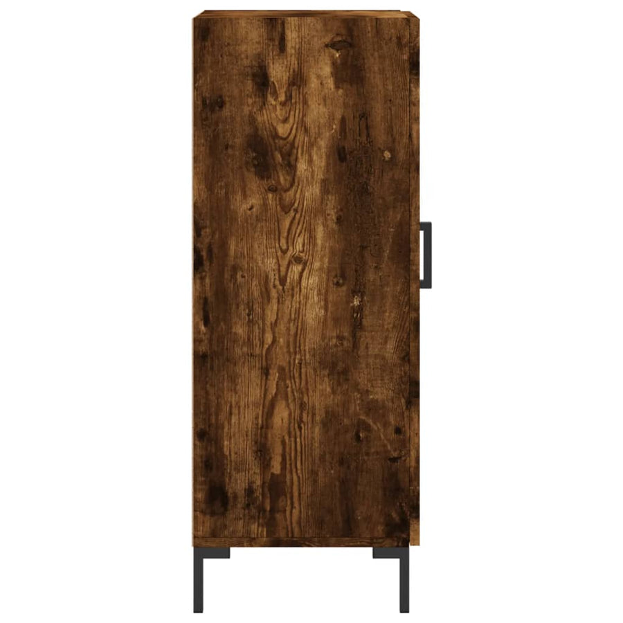 Dressoir 34,5X34X90 Cm Bewerkt Hout Gerookt Eiken