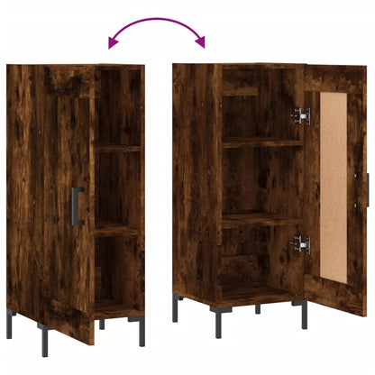 Dressoir 34,5X34X90 Cm Bewerkt Hout Gerookt Eiken
