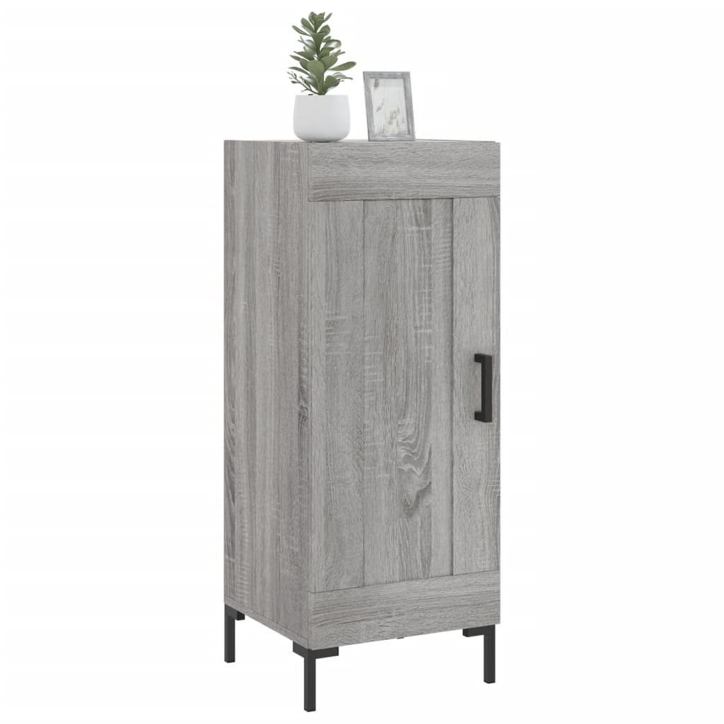 Dressoir 34,5X34X90 Cm Bewerkt Hout Grijs Sonoma Eikenkleurig