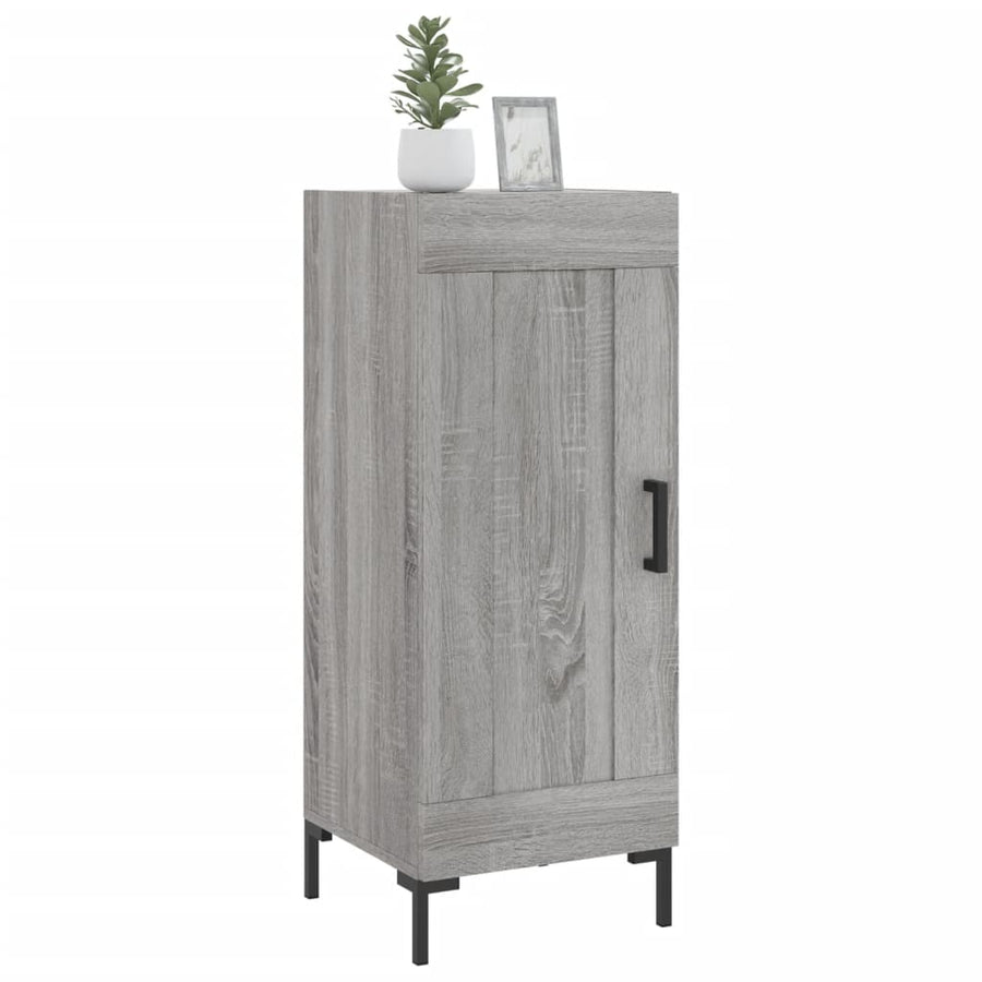 Dressoir 34,5X34X90 Cm Bewerkt Hout Grijs Sonoma Eikenkleurig
