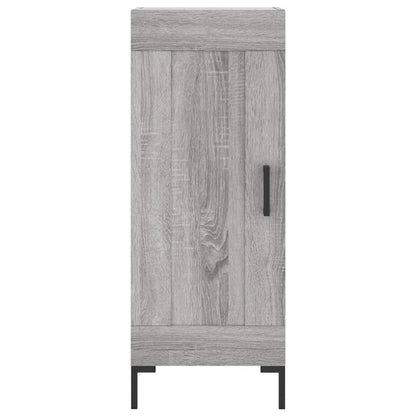 Dressoir 34,5X34X90 Cm Bewerkt Hout Grijs Sonoma Eikenkleurig
