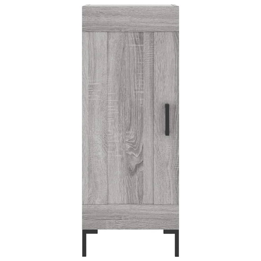 Dressoir 34,5X34X90 Cm Bewerkt Hout Grijs Sonoma Eikenkleurig