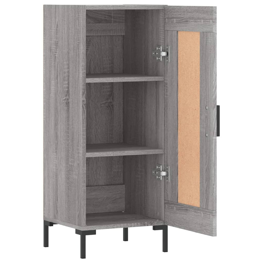 Dressoir 34,5X34X90 Cm Bewerkt Hout Grijs Sonoma Eikenkleurig