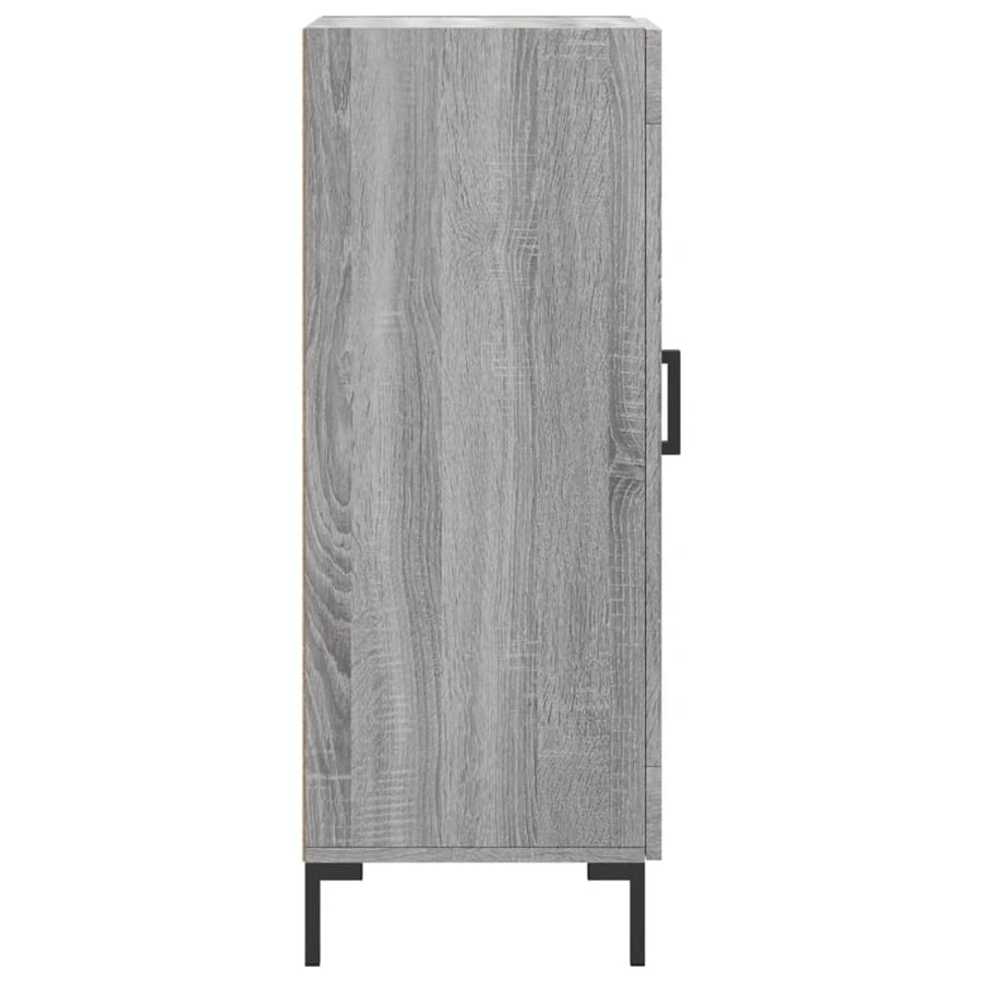 Dressoir 34,5X34X90 Cm Bewerkt Hout Grijs Sonoma Eikenkleurig