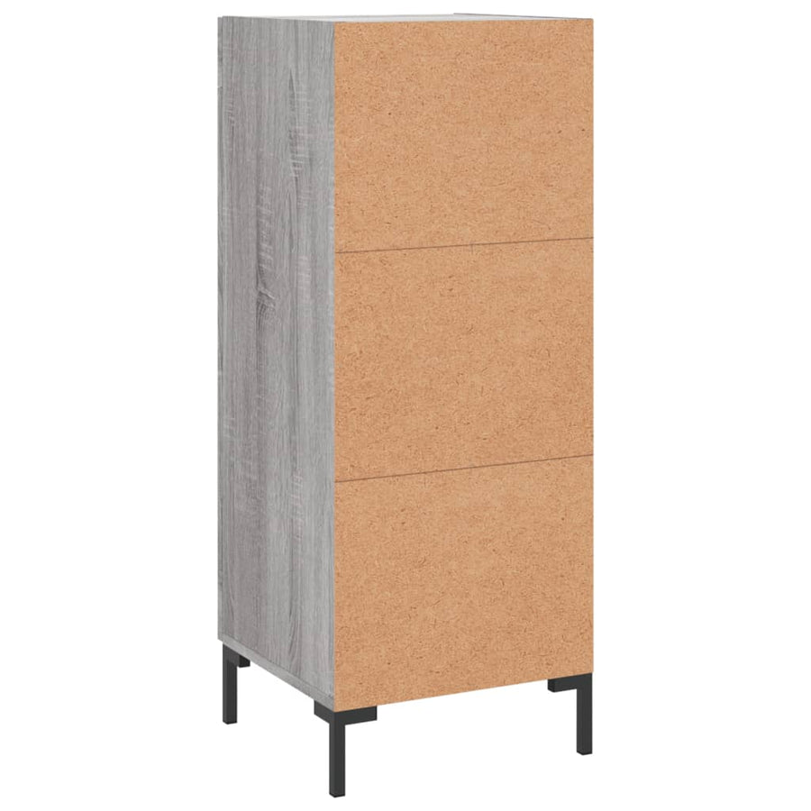 Dressoir 34,5X34X90 Cm Bewerkt Hout Grijs Sonoma Eikenkleurig